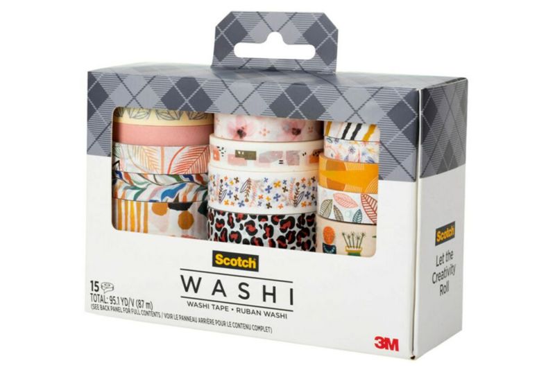 Washi Tape Scotch diseño caprichoso para llevar un diario 15 rollos
