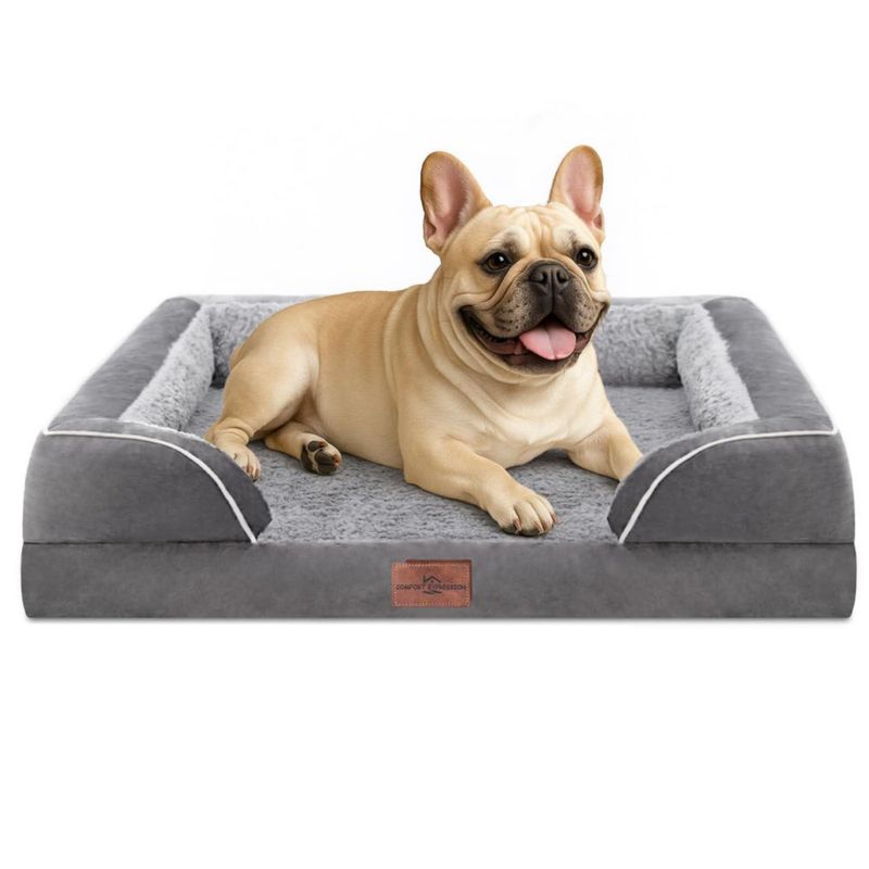 Cama ortopédica para perros Comfort Expression mediano impermeable gris