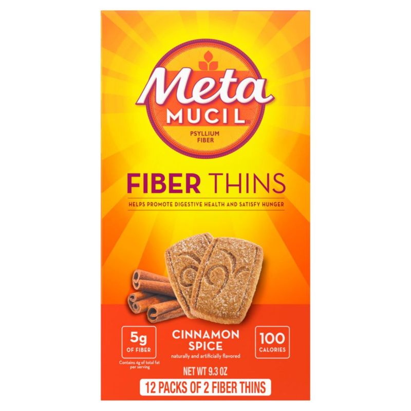 Fiber Thins Metamucil Sabor Canela 12x2 Paquetes 264 g