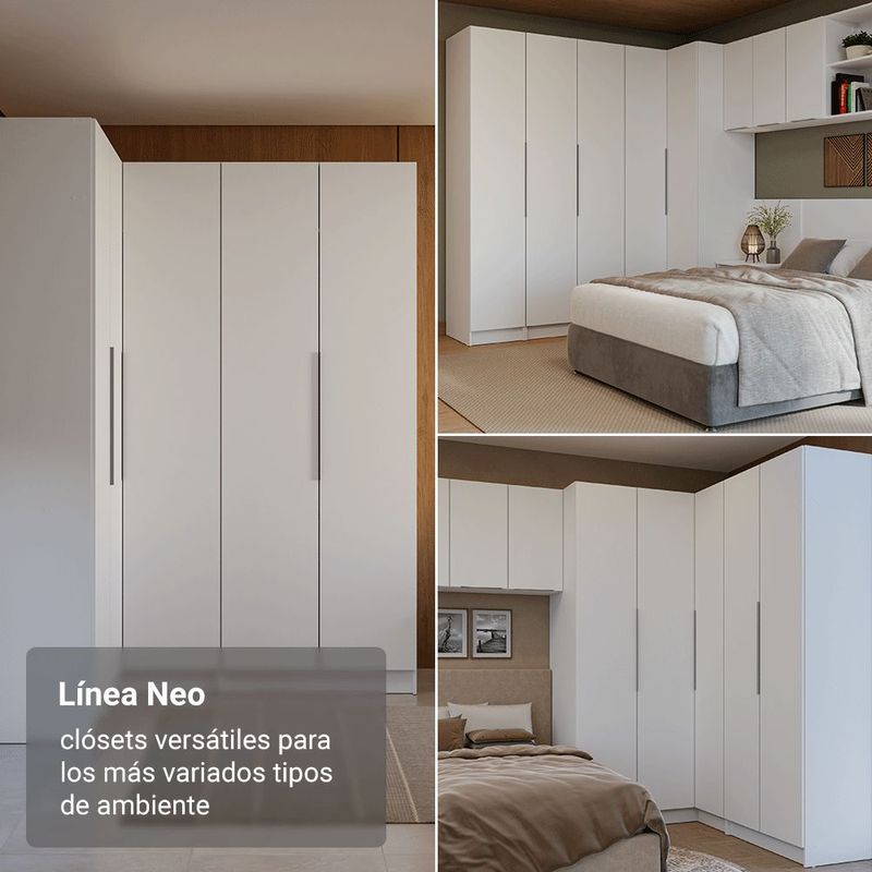 Ropero closet madesa modular neo 1 puerta color blanco