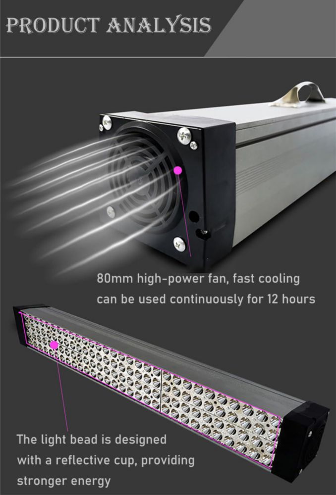 Lámpara eléctrica UV Tymikmaty para curado de resina 80W 395nm