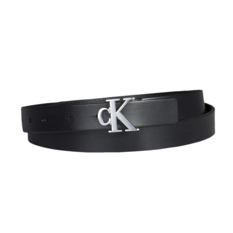 Cinturón Calvin Klein 25 mm con placa de logo y punta redondeada