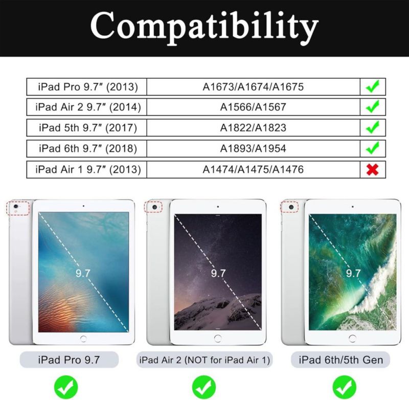 Funda DreamerX a prueba de golpes para iPad 9.7" – Niños – Diseño mariposa