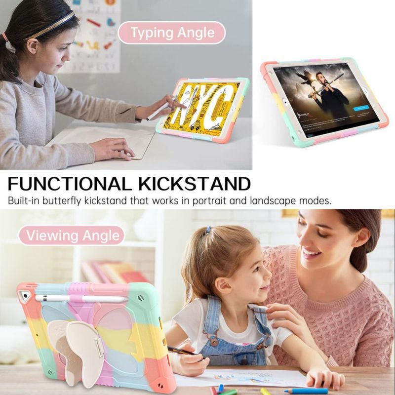Funda DreamerX a prueba de golpes para iPad 9.7" – Niños – Diseño mariposa