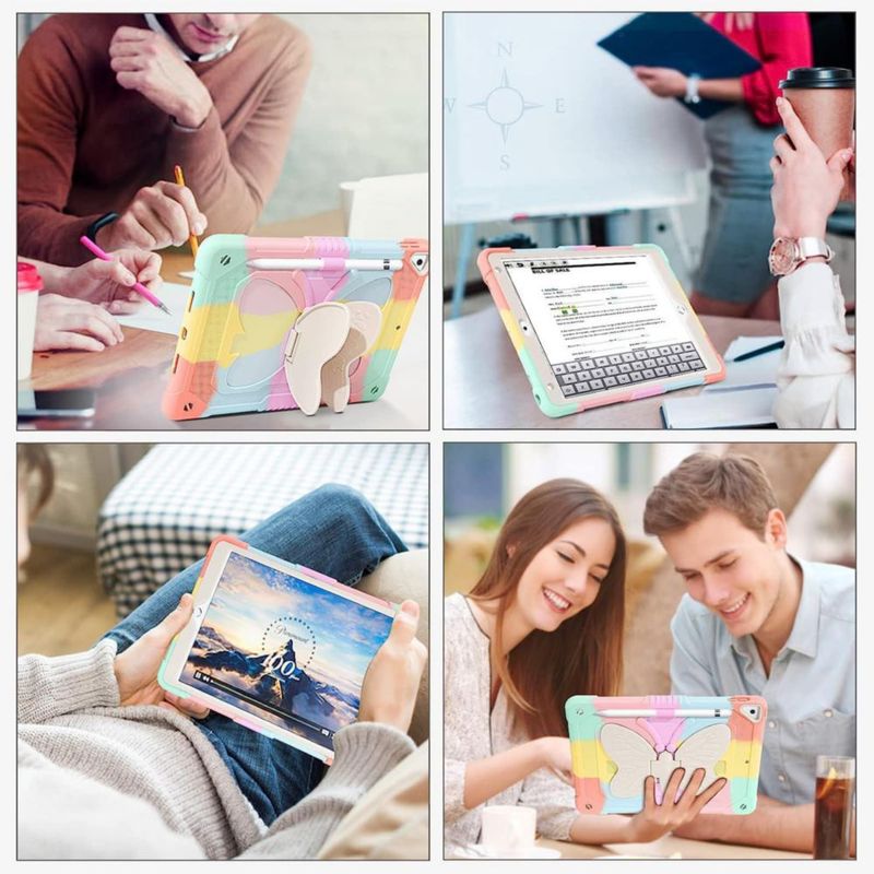 Funda DreamerX a prueba de golpes para iPad 9.7" – Niños – Diseño mariposa