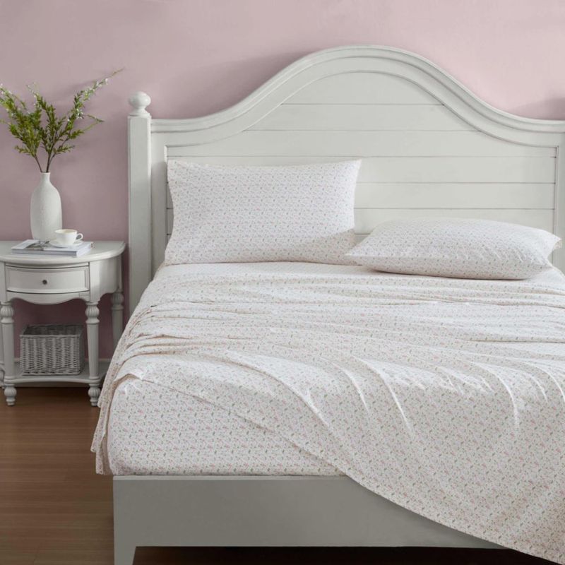 Juego de sábanas Laura Ashley Twin XL floral Evie Pink