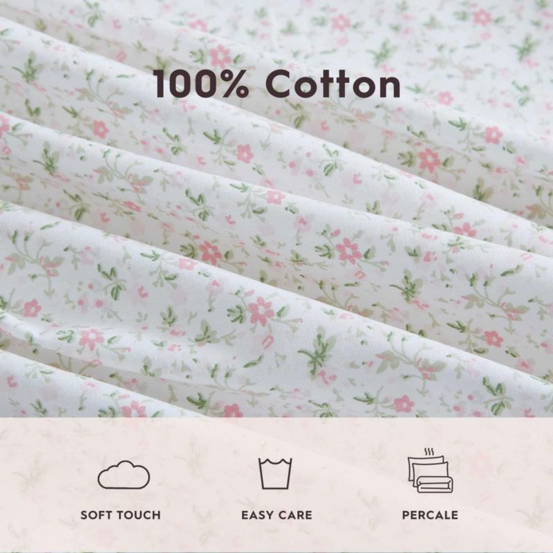 Juego de sábanas Laura Ashley Twin XL floral Evie Pink