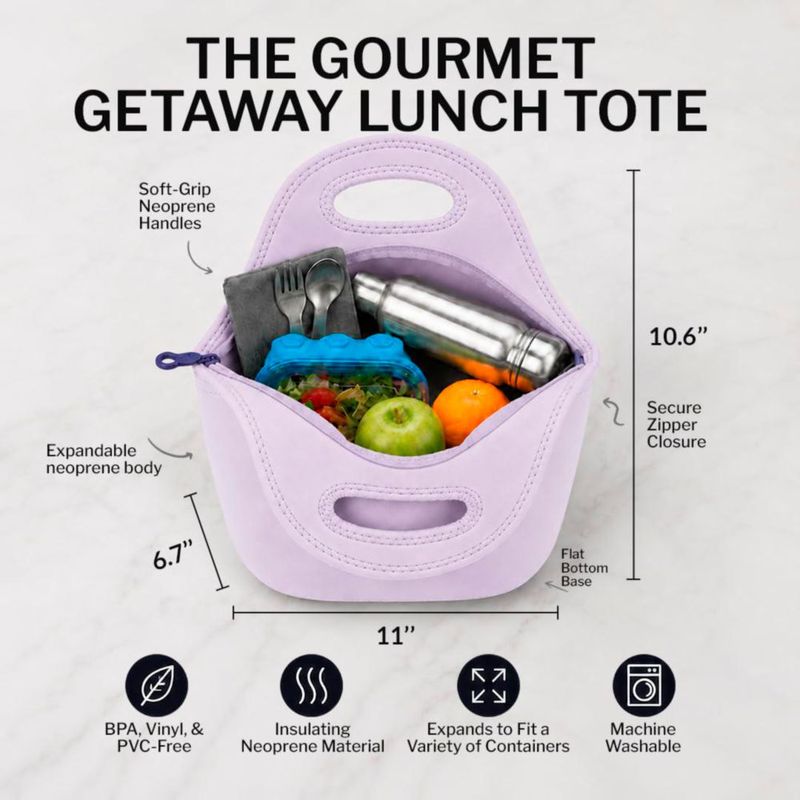 Bolsa de almuerzo Built de neopreno color lavanda