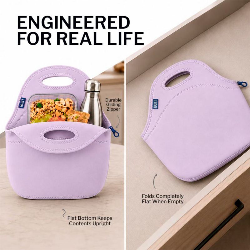 Bolsa de almuerzo Built de neopreno color lavanda