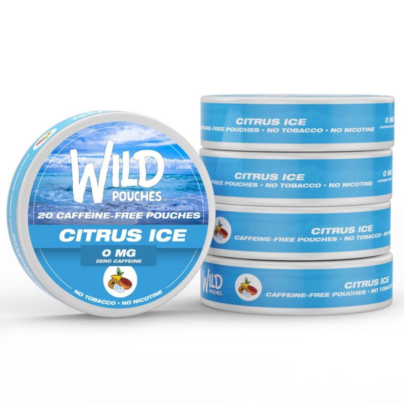 Wild Pouches Citrus Ice 0 mg – Pack de 5 sin cafeína