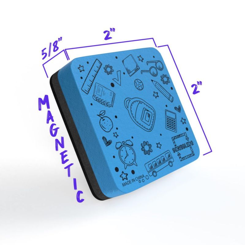 Juego de 6 borradores magnéticos Scribbledo de colores variados
