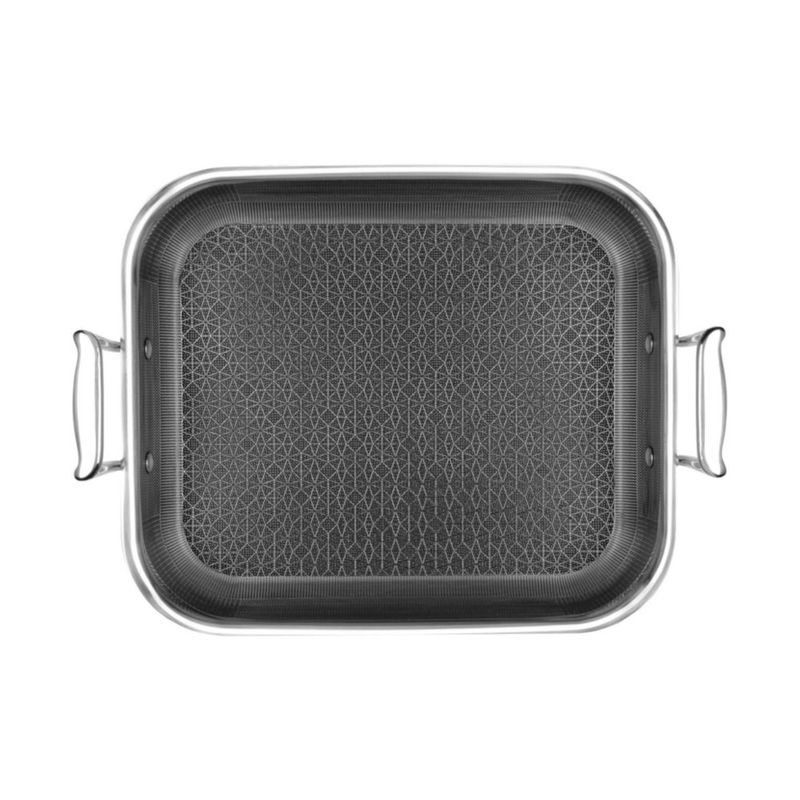 Asadera LIVWELL 36x30 cm antiadherente con rejilla