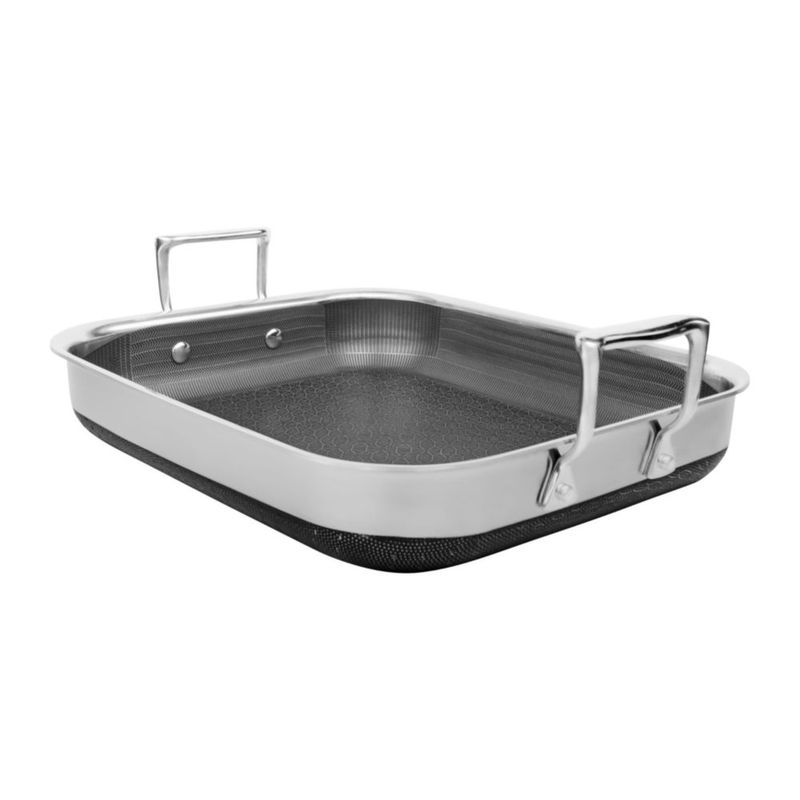 Asadera LIVWELL 36x30 cm antiadherente con rejilla