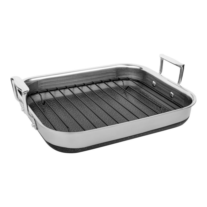 Asadera LIVWELL 36x30 cm antiadherente con rejilla