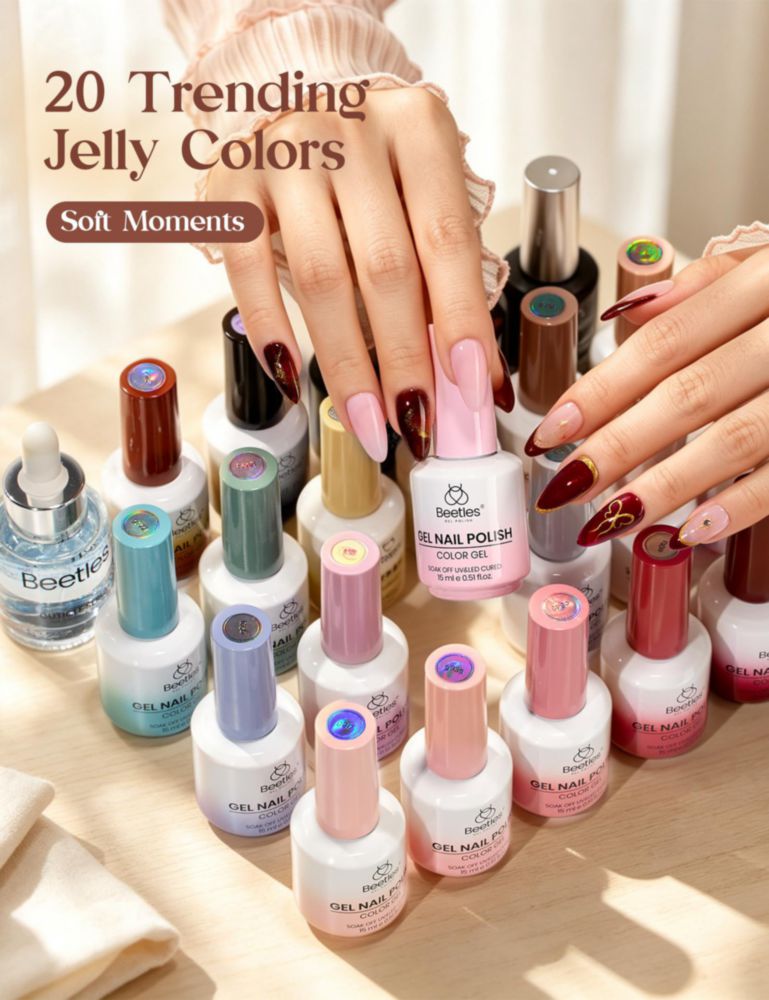 Kit de Gel de Uñas Beetles 20 colores Jelly