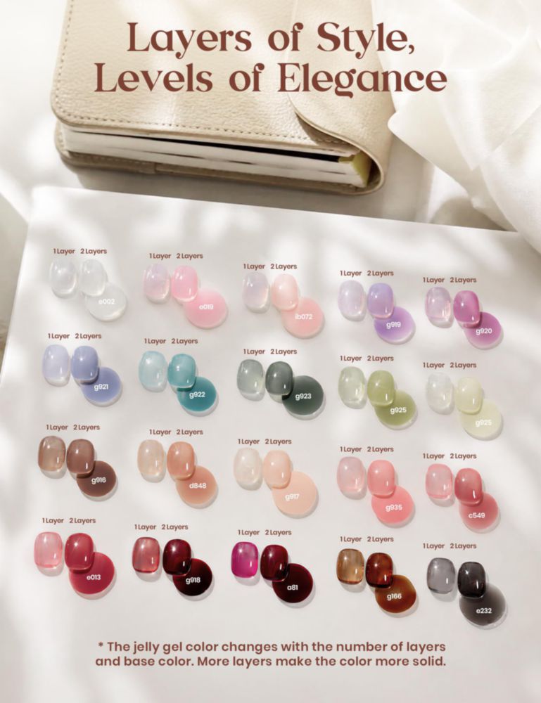Kit de Gel de Uñas Beetles 20 colores Jelly