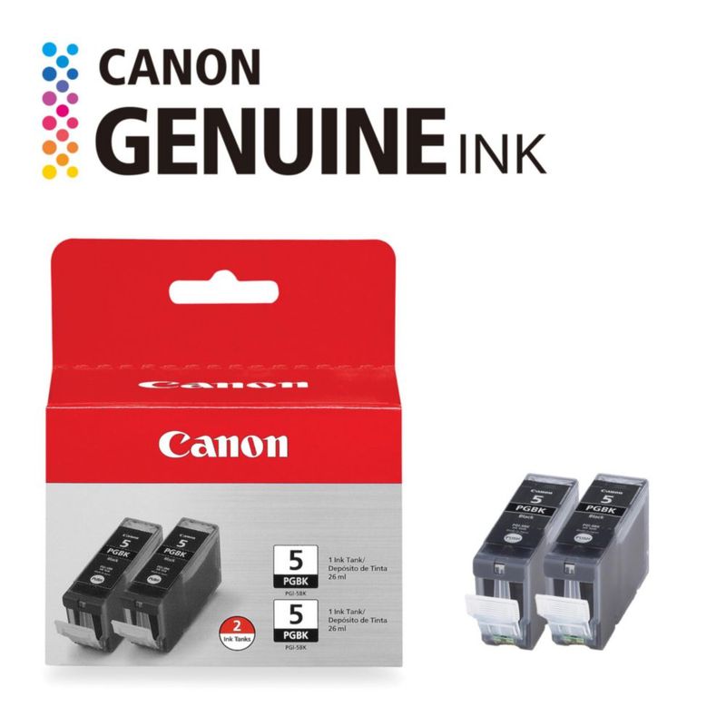 Cartucho de tinta negra Canon PGI-5 paquete doble 26 ml