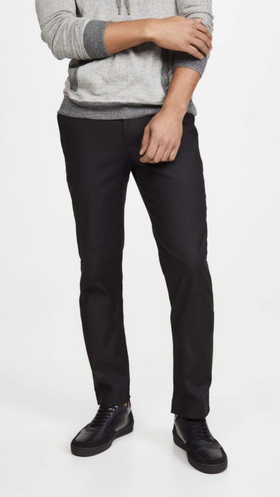 Pantalones Calvin Klein Modern Stretch Negro Resistente a Arrugas