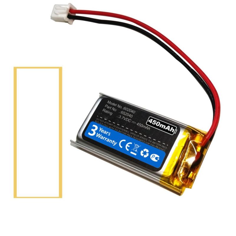 Batería Nzzz 450 mAh 37 V 40 x 20 x 6 mm Conector XH2.54