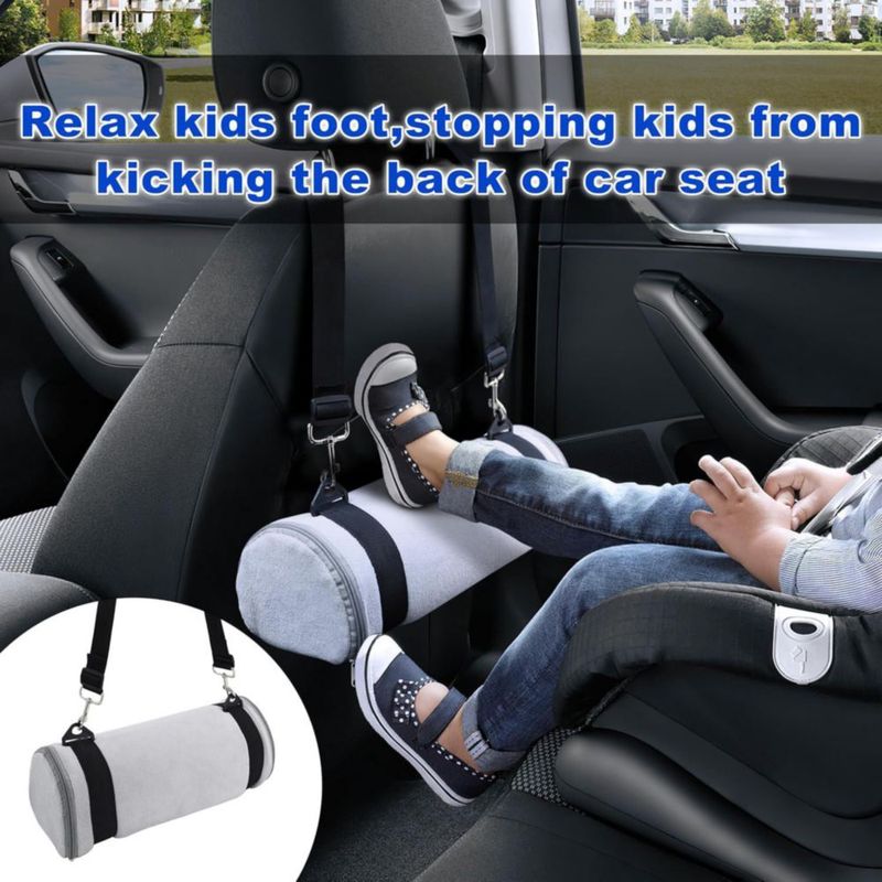 Reposapiés Arejonner para Asiento de Coche Infantil con Correas Gris