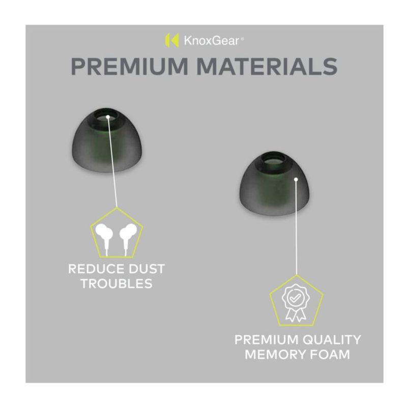 Auriculares con Cancelación de Ruido y Almohadillas de Espuma Viscoelástica y Silicona Knox Gear