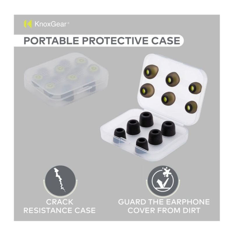 Auriculares con Cancelación de Ruido y Almohadillas de Espuma Viscoelástica y Silicona Knox Gear