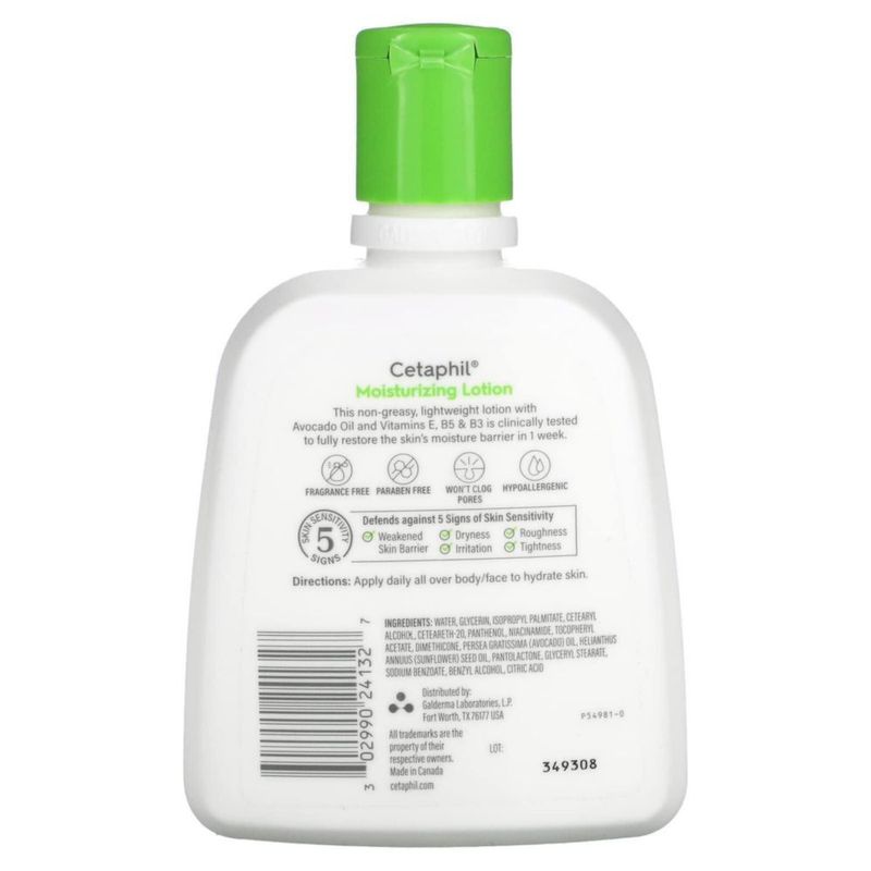 Loción hidratante Cetaphil para piel sensible seca a normal 237ml