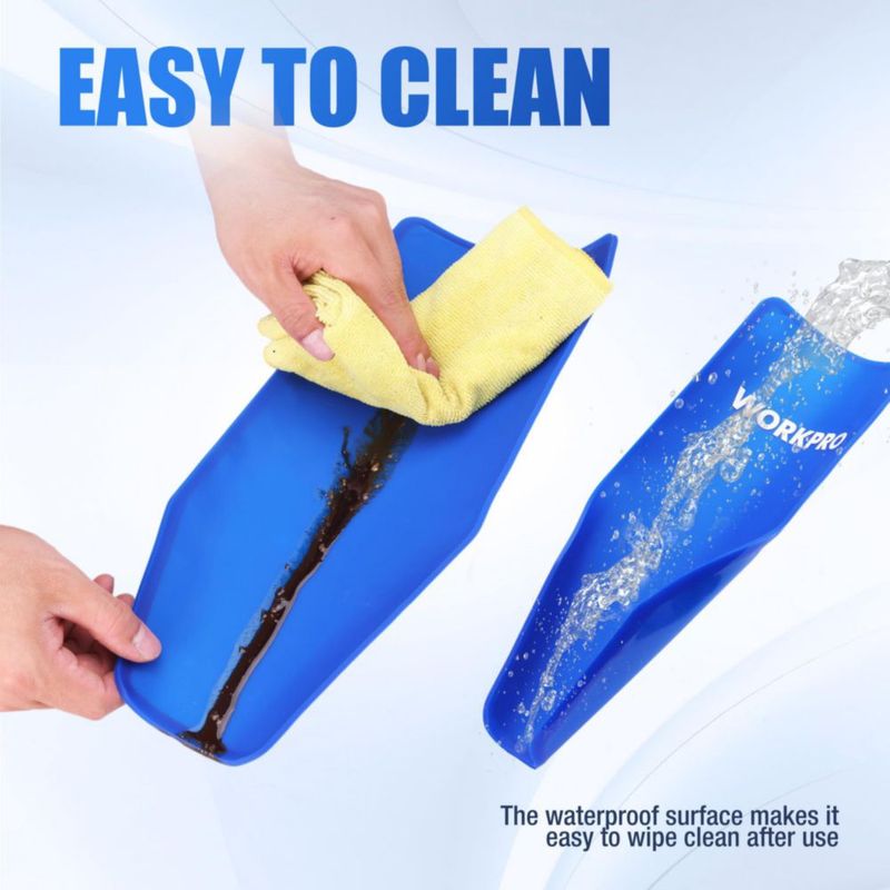 Embudo WORKPRO Flexible de Silicona azul de 37 cm