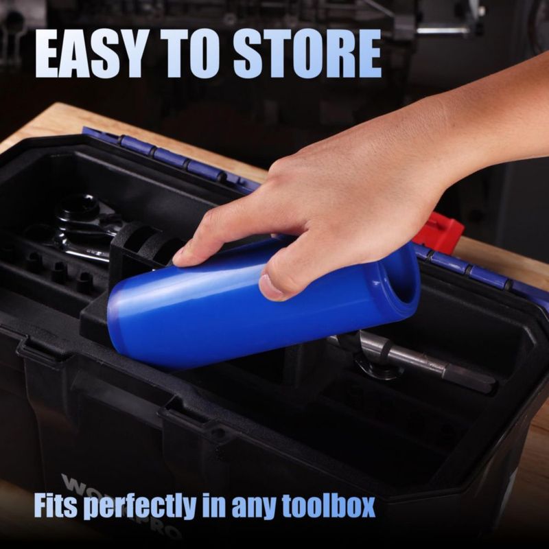 Embudo WORKPRO Flexible de Silicona azul de 37 cm