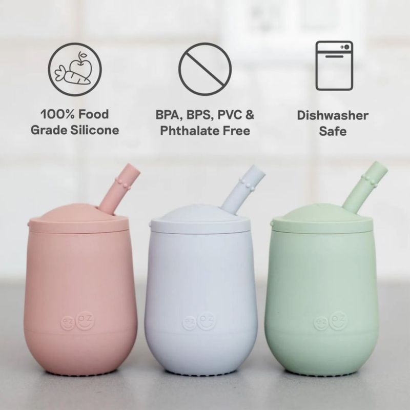 Vaso Mini ezpz + Pajilla (Azul)