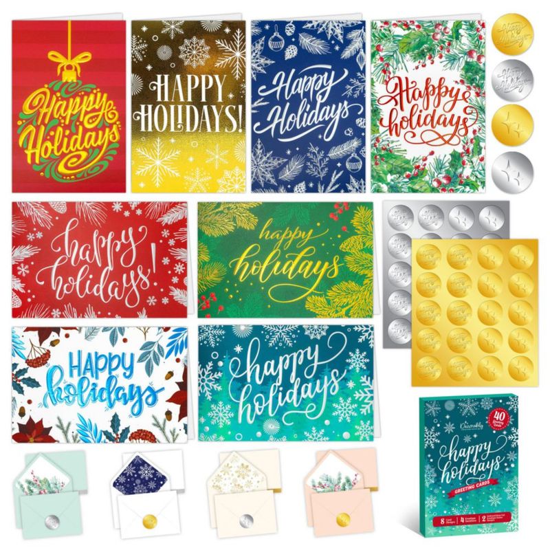 Tarjetas de felicitación Decorably 5x7 pulg 40 unidades surtidas