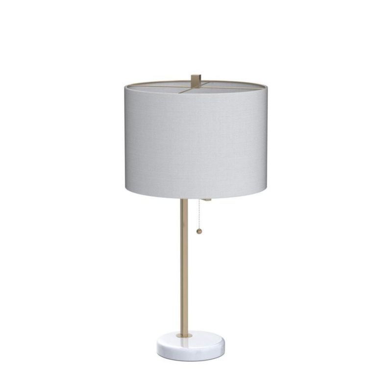 Lámpara de mesa JONATHAN Y 62 cm metal mármol y latón/blanco