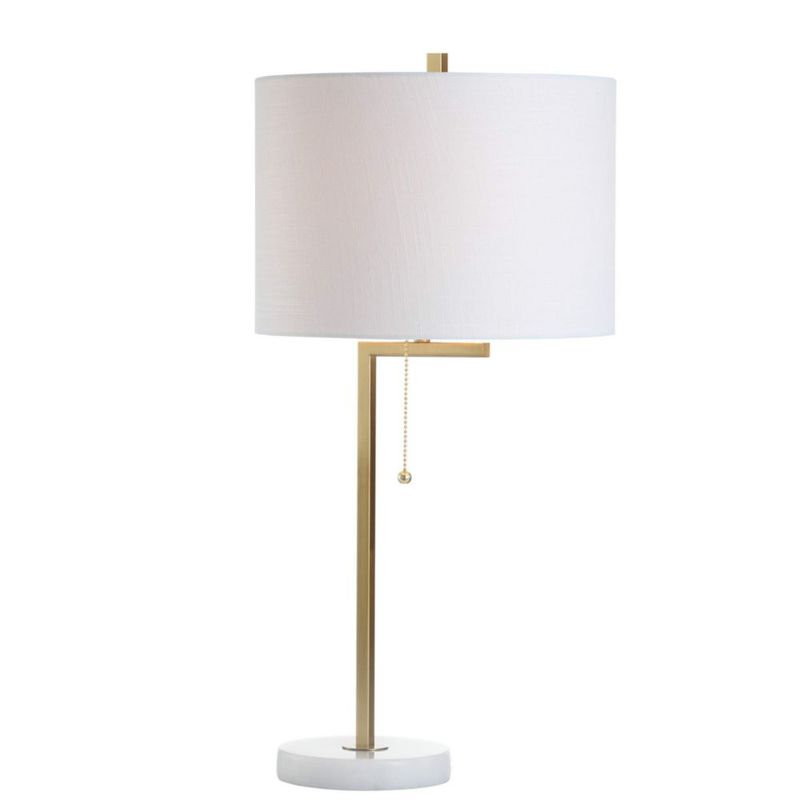 Lámpara de mesa JONATHAN Y 62 cm metal mármol y latón/blanco
