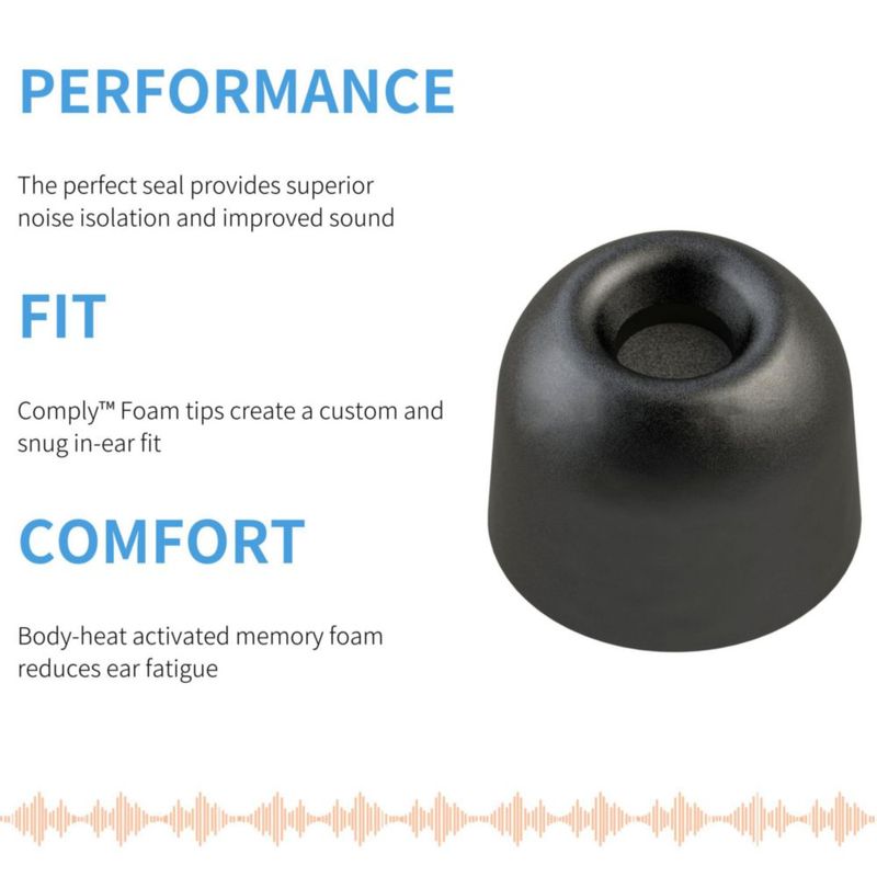 Almohadillas para oídos COMPLY TWR-200-B negro tamaño mediano (3 pares)
