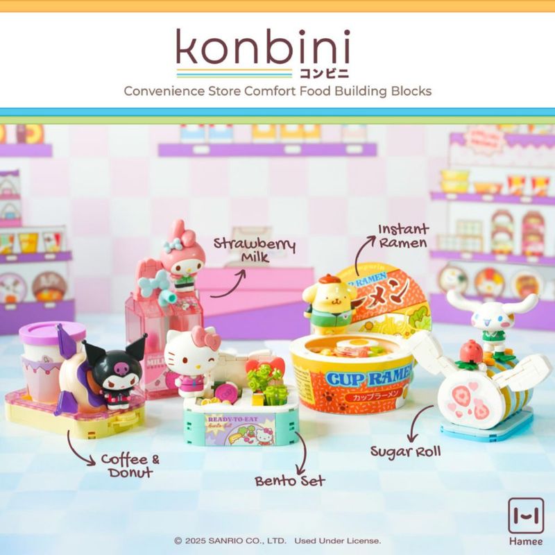 Bloques de Construcción Hamee Hello Kitty y Amigos Konbini