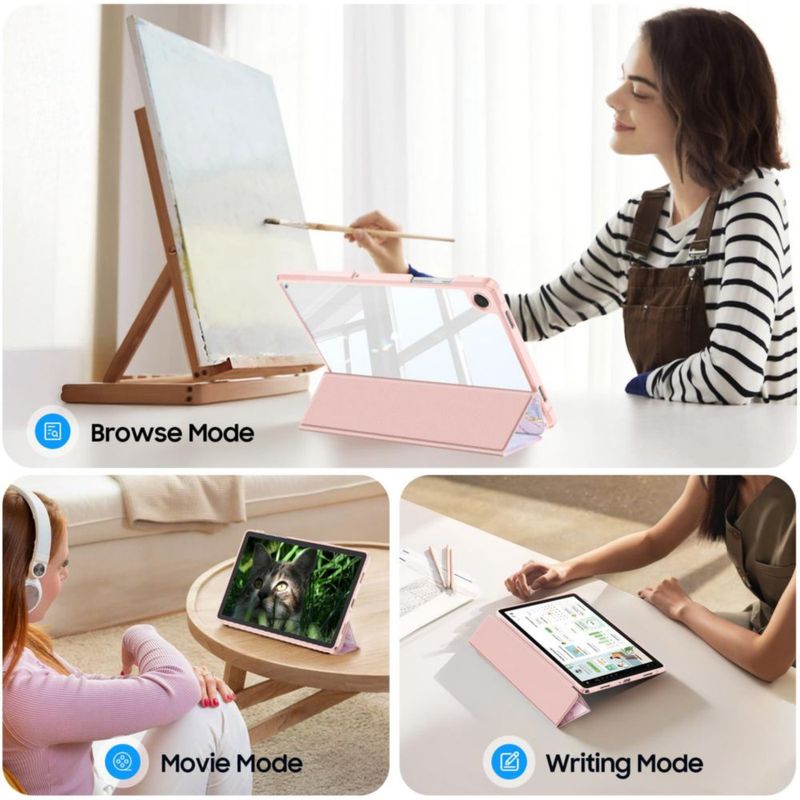 Funda Transparente FINTIE para Samsung Galaxy Tab A11+/A9+ de 11'' con Diseño de Mármol