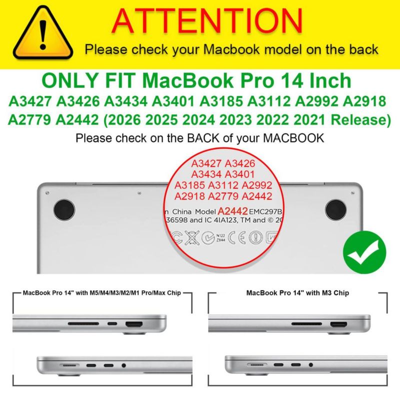 Funda rígida FINTIE para MacBook Pro 14" (Libro de composición)