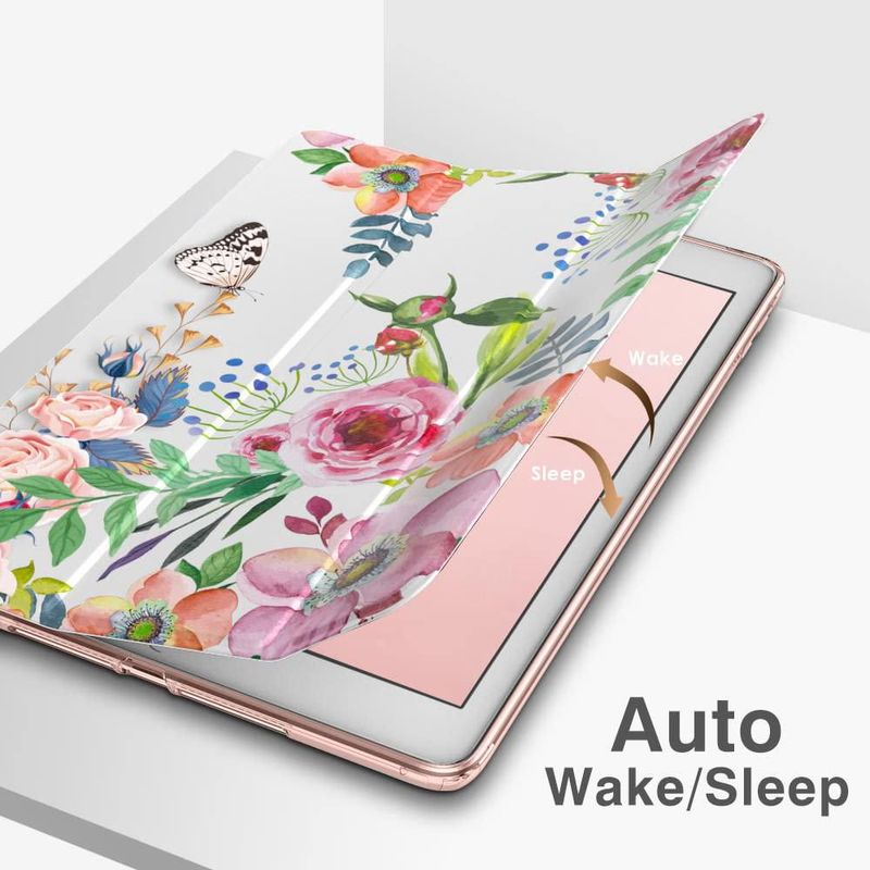 Funda para iPad MoKo 9ª/8ª/7ª generación - Flores aromáticas