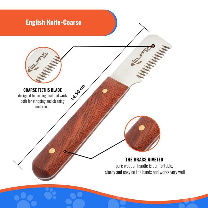 Cuchillos de Deslanado Elmax Pro – Pack de 6 en Acero Inoxidable