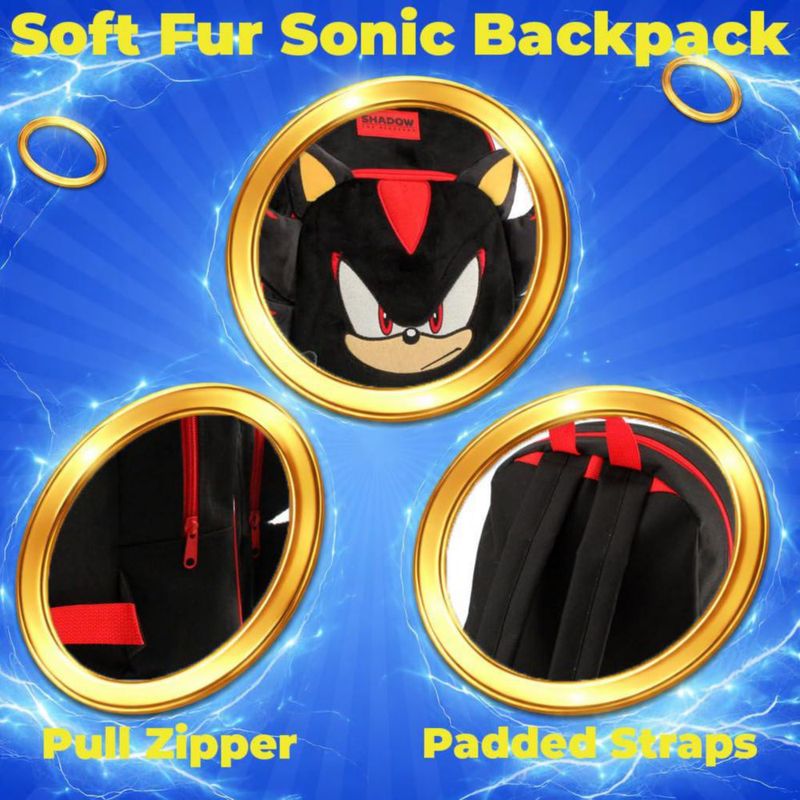 Mochila Sonic The Hedgehog 30 cm × 24 cm × 10 cm de Peluche