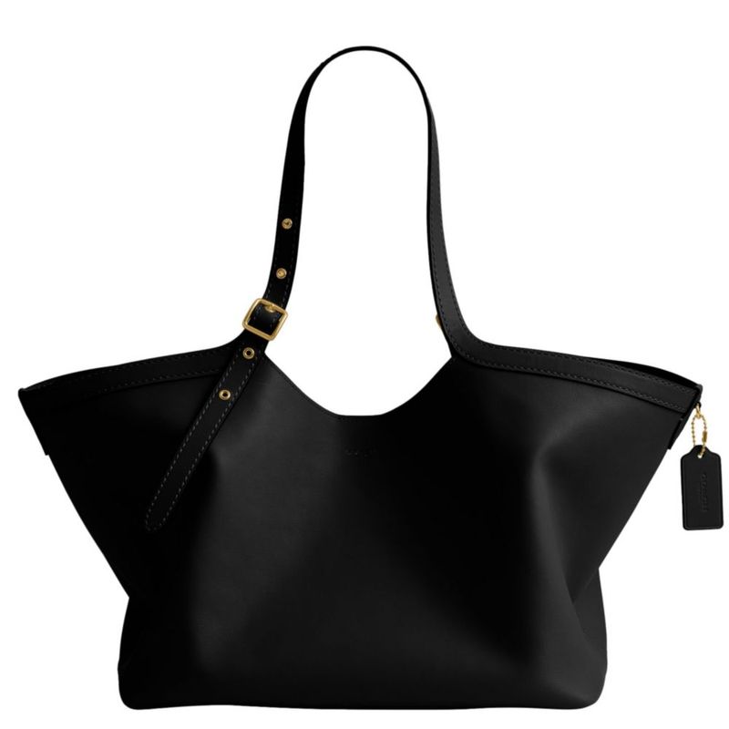 Bolso tote Coach Gramercy de cuero vitrificado 55 cm negro