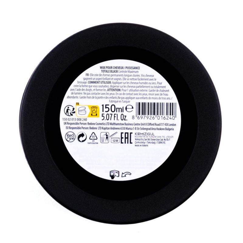 Cera de Peinado Redone Black 150 ml Aroma a Lima Fijación Extra Fuerte