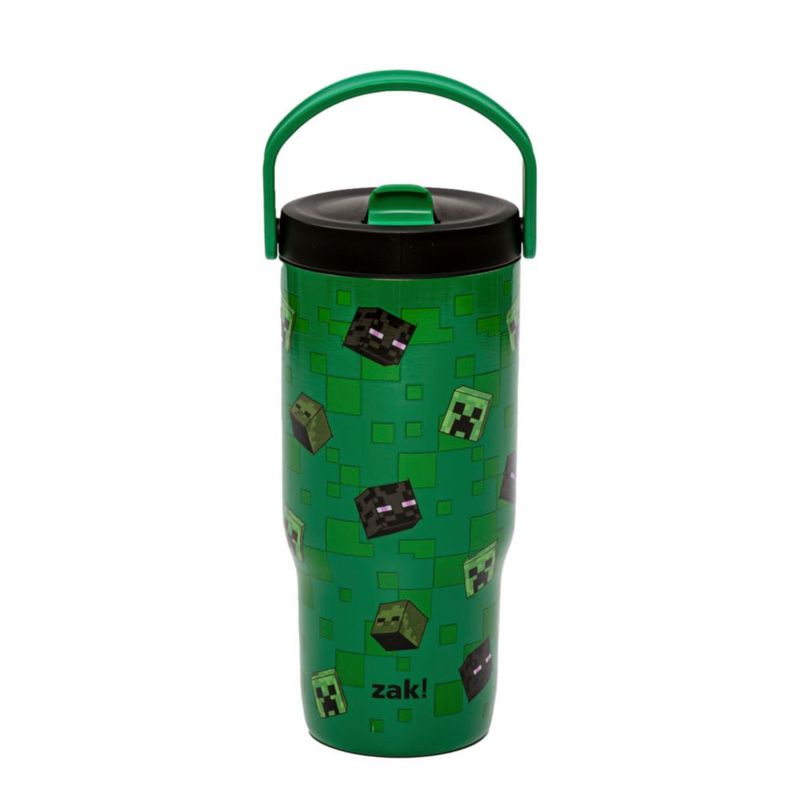 Vaso térmico Zak Designs 591 ml Minecraft con pajilla abatible