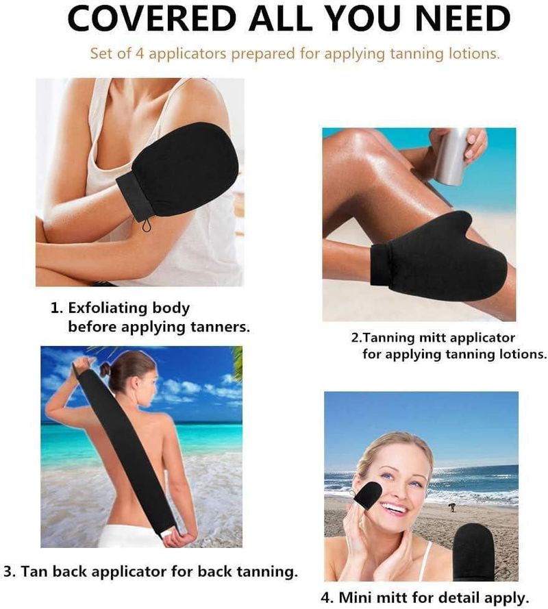 Kit de Autobronceado YVOIER 4 en 1 con Aplicador