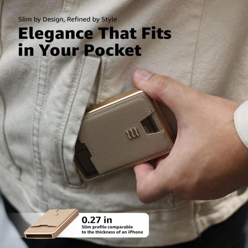 Cartera VENICE MIAMI RFID de Cuero Vegano Beige