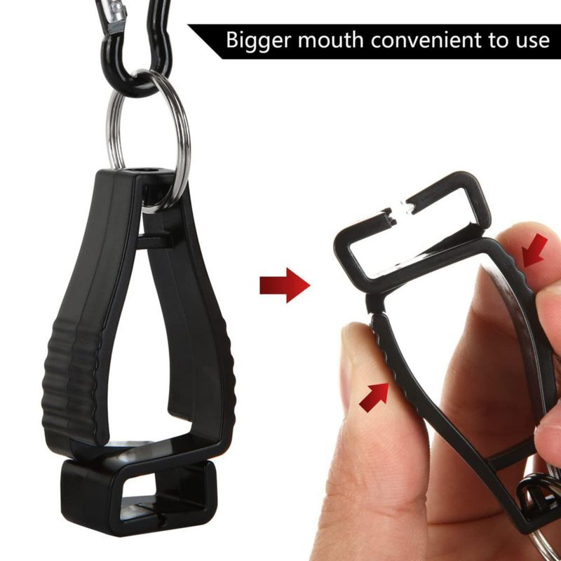 Clips para guantes ZOEYES Pack de 20 unidades Portador de seguridad Negro/Naranja