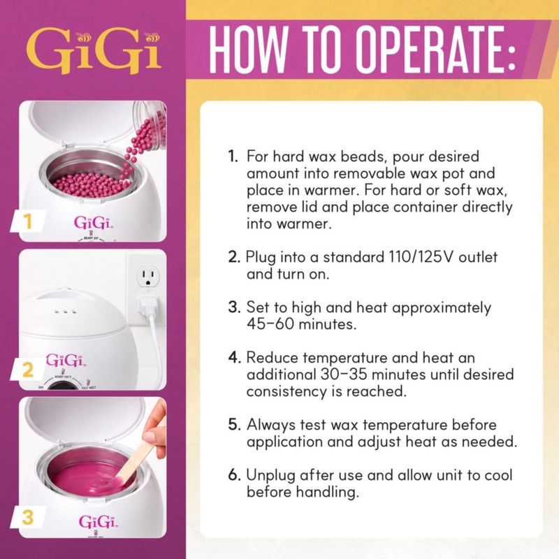 Calentador de Cera Digital GIGI con Control de Temperatura para Uso en Casa