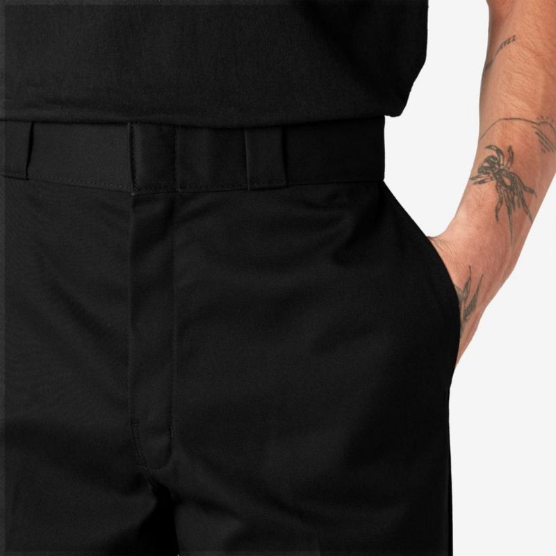 Pantalones de trabajo Dickies corte holgado 96 cm negro 38 × 32 doble rodilla