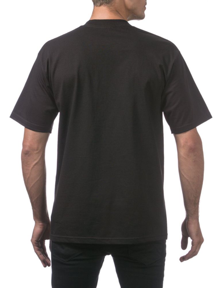 Playera de manga corta Pro Club 2XL Negra de algodón con cuello redondo