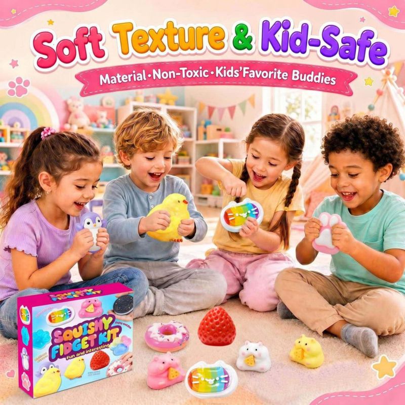 Kit de Juguetes Squishy ZiZa Fun Box para Alivio del Estrés y Juguete Antiestrés